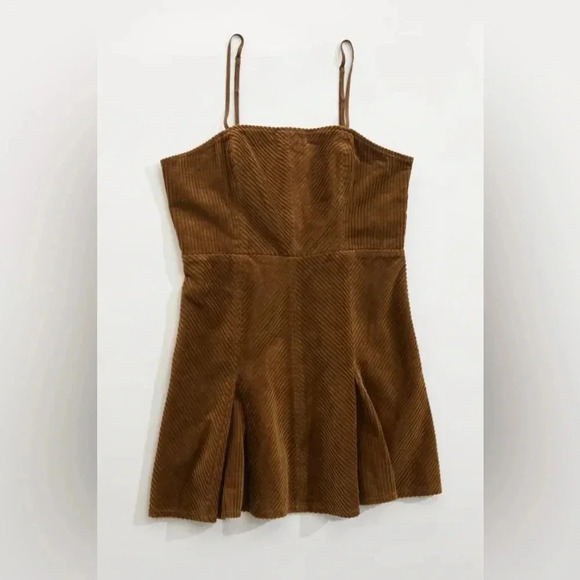 Urban Outfitters Kensie Corduroy Lace Back Mini Dress NWT - Picture 2 of 9